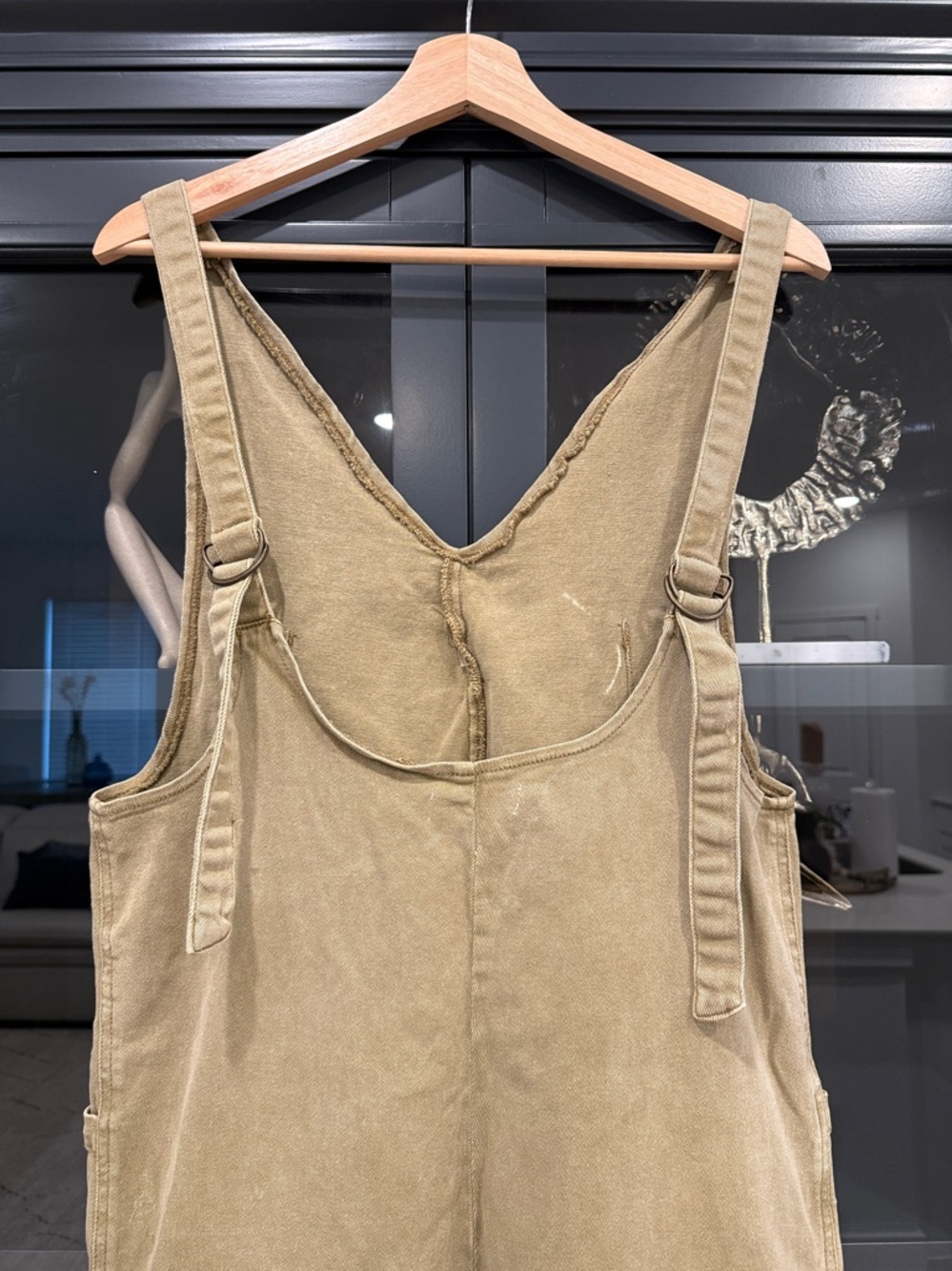 Zenana Outfitters Olive-Tan Utility Overalls - Picture 5 of 7